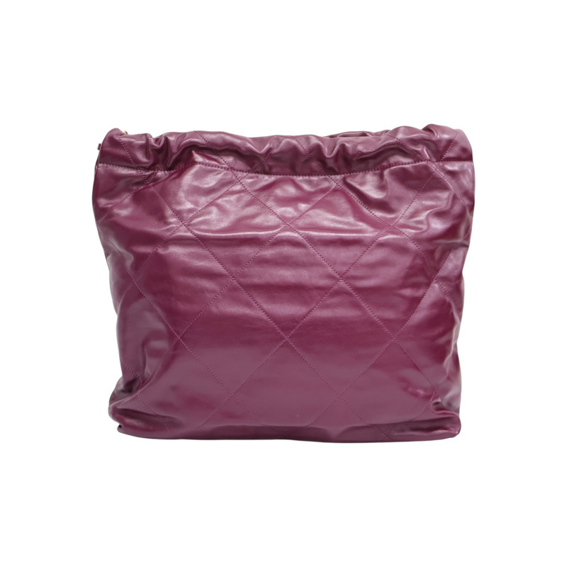 紫紅色牛皮 22 鍊帶 肩背包 AS3261【CHANEL 香奈兒】 AS3261-1