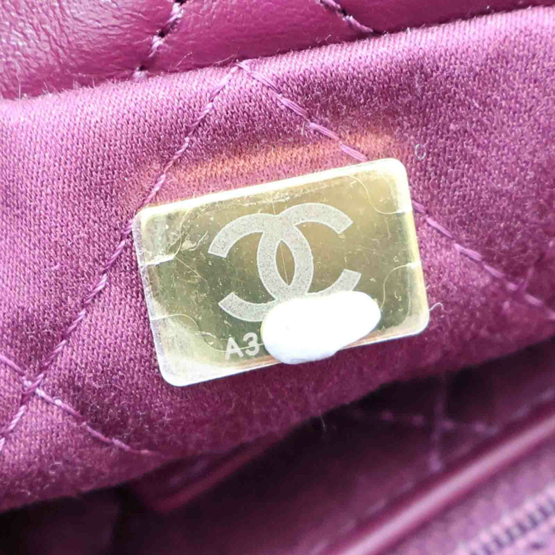 紫紅色牛皮 22 鍊帶 肩背包 AS3261【CHANEL 香奈兒】 AS3261-8