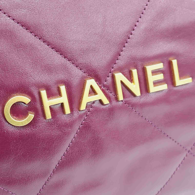 紫紅色牛皮 22 鍊帶 肩背包 AS3261【CHANEL 香奈兒】 AS3261-14