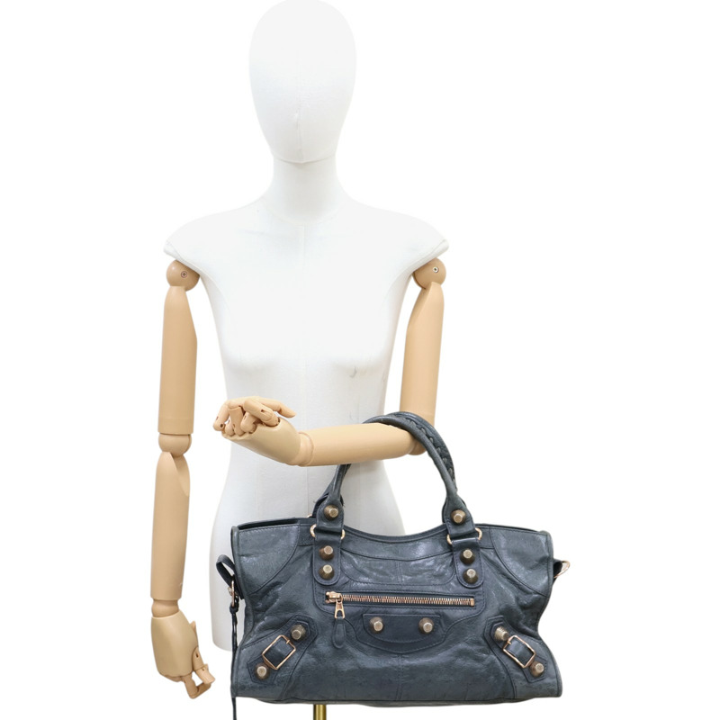 灰藍色羊皮 The Giant Work 兩用包 173080【Balenciaga 巴黎世家】 173080-9