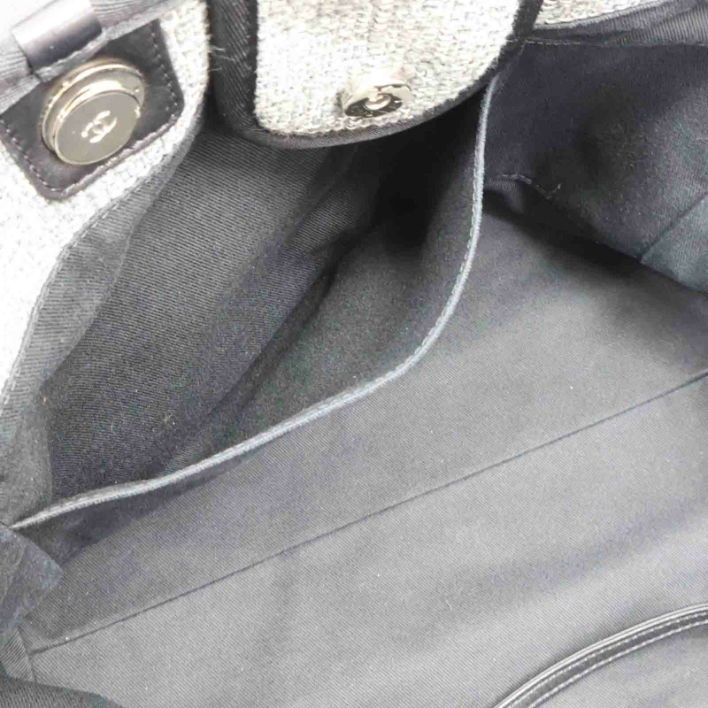 灰/黑色 帆布 Deauville GM 兩用包 A66941【CHANEL 香奈兒】 A66941-5