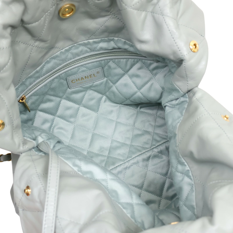 藍綠色 牛皮 22 鍊帶 肩背包 AS3260【CHANEL 香奈兒】 AS3260-4