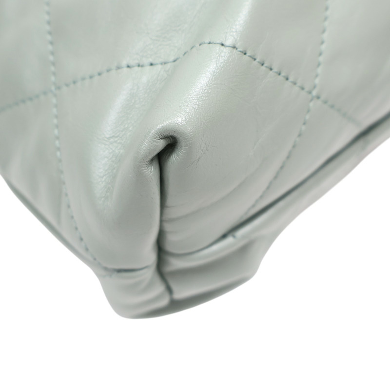 藍綠色 牛皮 22 鍊帶 肩背包 AS3260【CHANEL 香奈兒】 AS3260-11