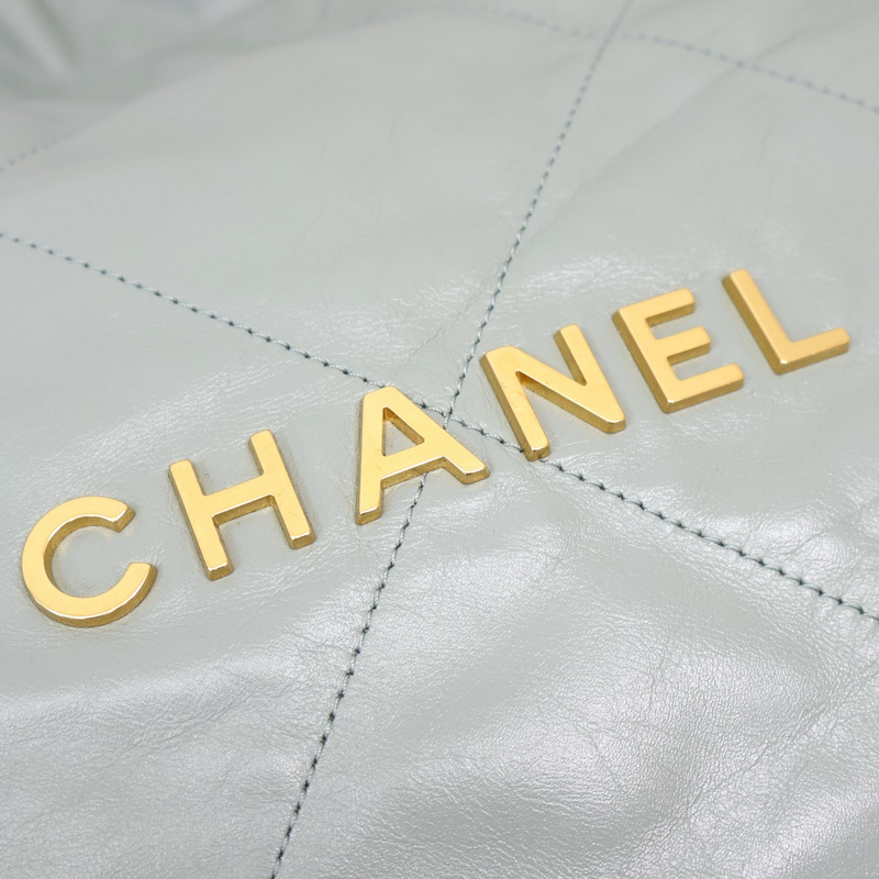 藍綠色 牛皮 22 鍊帶 肩背包 AS3260【CHANEL 香奈兒】 AS3260-14