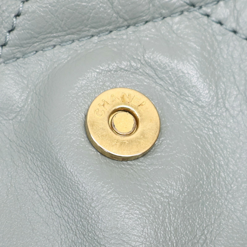 藍綠色 牛皮 22 鍊帶 肩背包 AS3260【CHANEL 香奈兒】 AS3260-16