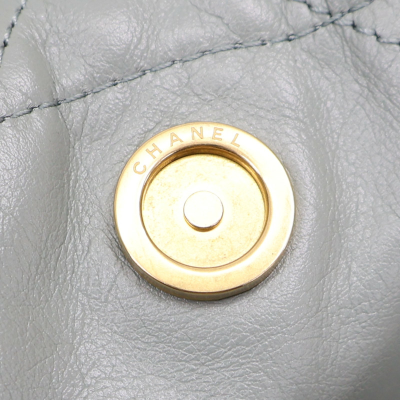 藍綠色 牛皮 22 鍊帶 肩背包 AS3260【CHANEL 香奈兒】 AS3260-17