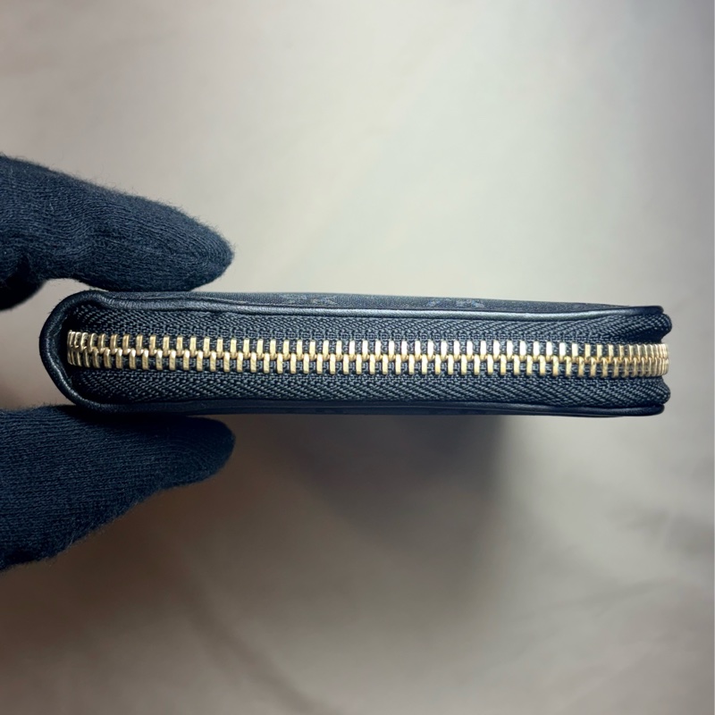 🔥質感實用 Gucci 古馳 黑老花拉鏈16卡長夾-8