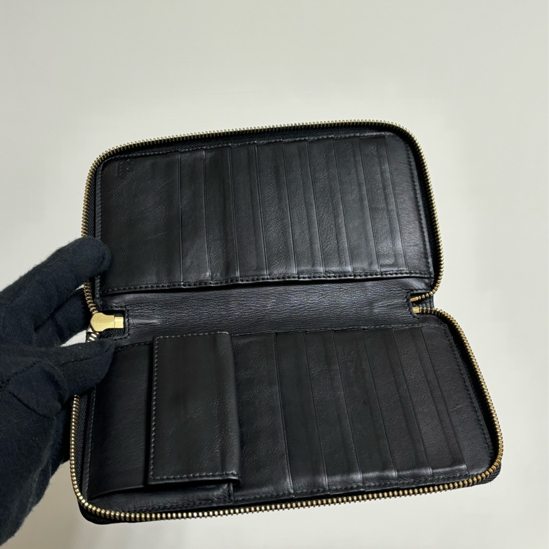 🔥質感實用 Gucci 古馳 黑老花拉鏈16卡長夾-7