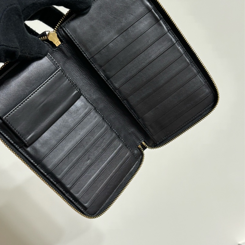 🔥質感實用 Gucci 古馳 黑老花拉鏈16卡長夾-8