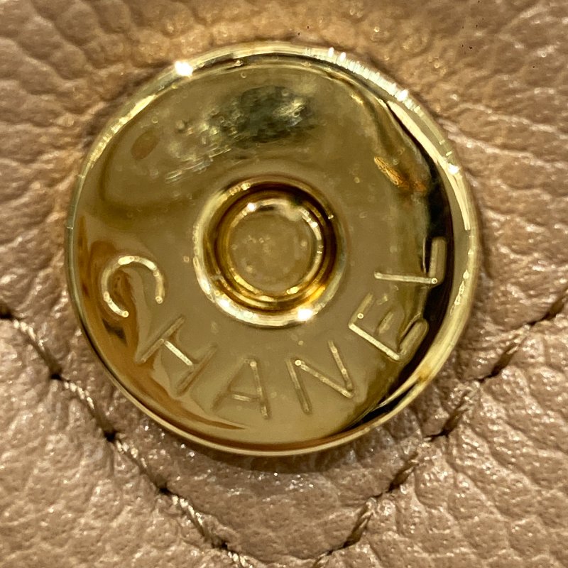 CHANEL 香奈兒 AP3004 WOC MINI 菱格紋 皮革 鍊條側背包 奶茶色-13