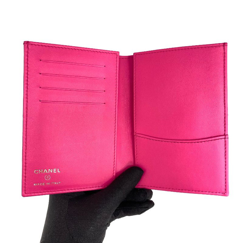 ☆ Chanel 香奈兒 Hot Pink Lambskin Passport Case 桃紅色小羊皮護照套 - 267000240-15