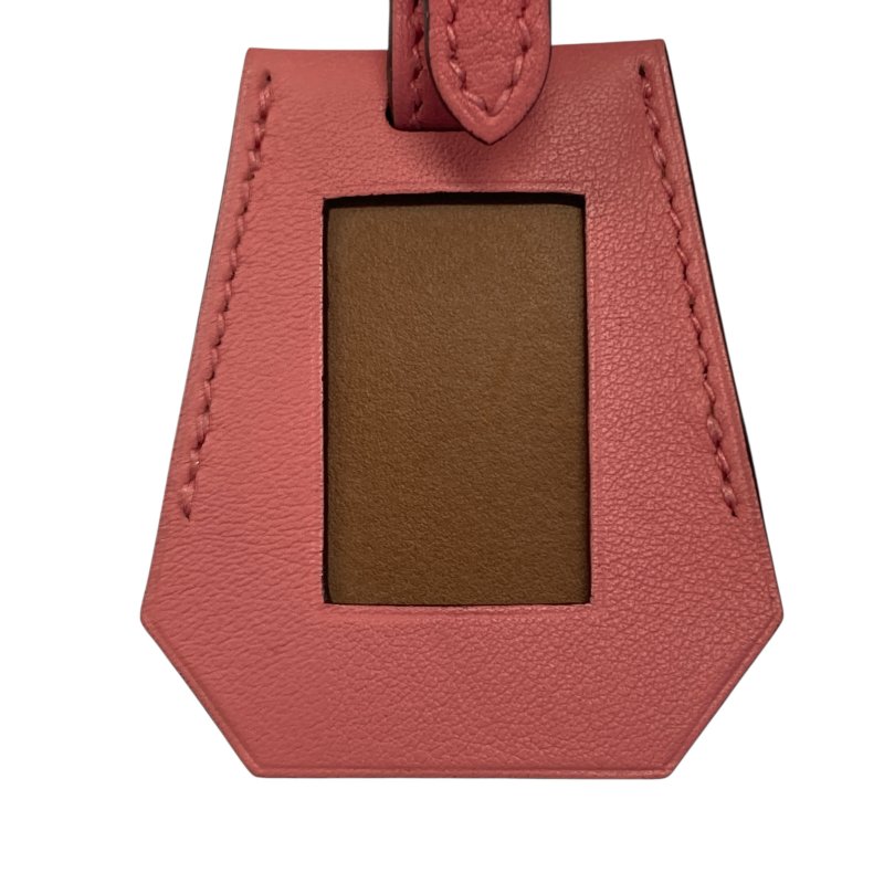 HERMES 愛馬仕 Clochette 皮革 吊牌 粉紅色 金釦-2