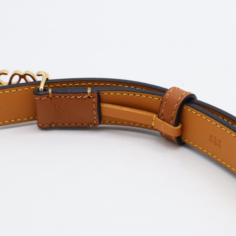 LOEWE Anagram小牛皮腰帶 - 棕 80-6