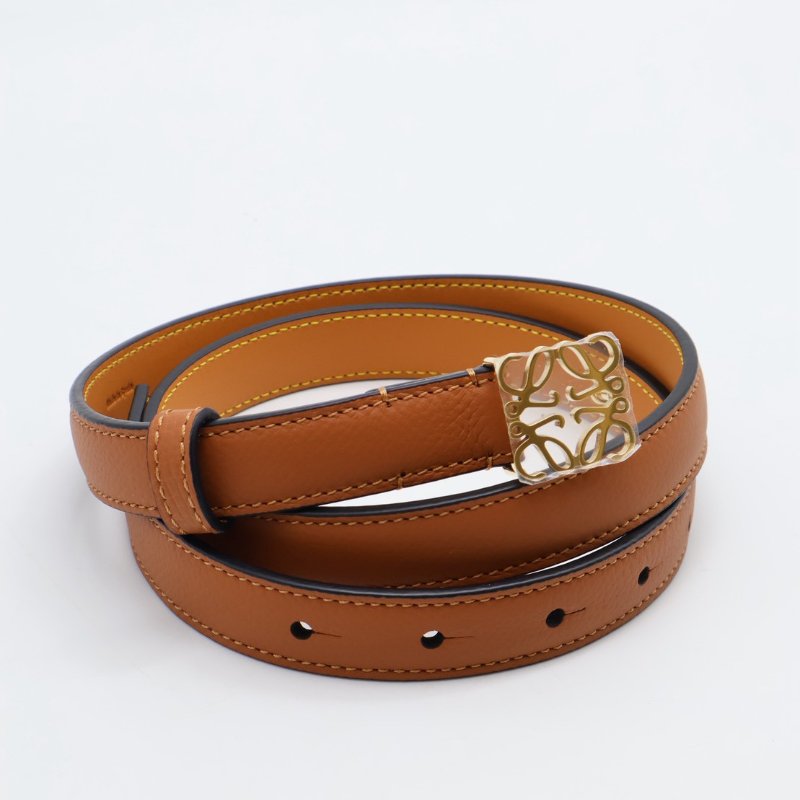 LOEWE Anagram小牛皮腰帶 - 棕 80-8