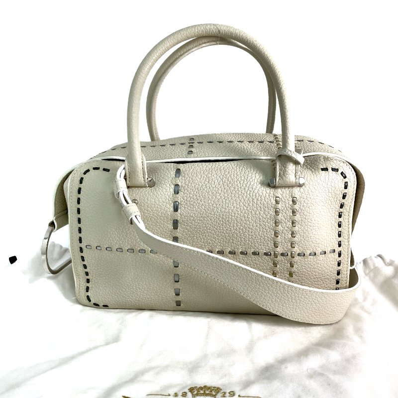 △ Delvaux 德爾沃 Ivory Calfskin Cool Box MM 2 Way Bag 象牙白色小牛皮兩用袋 - 257028354-0