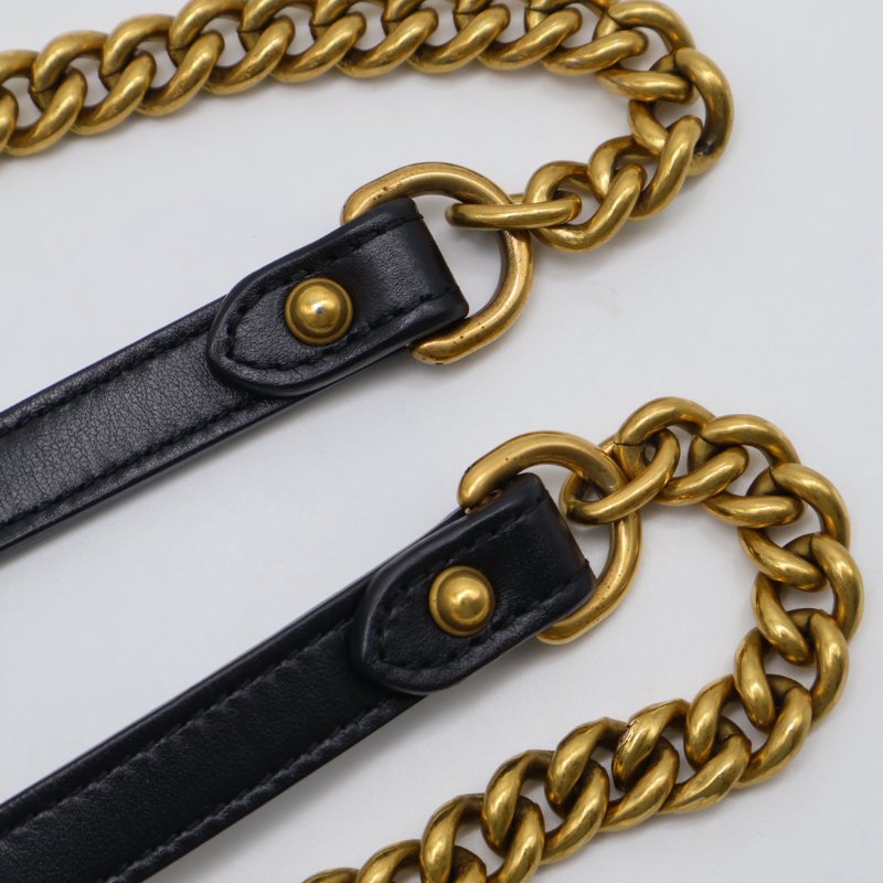 GUCCI Marmont Matelasse斜背包 - 22迷你黑金-16