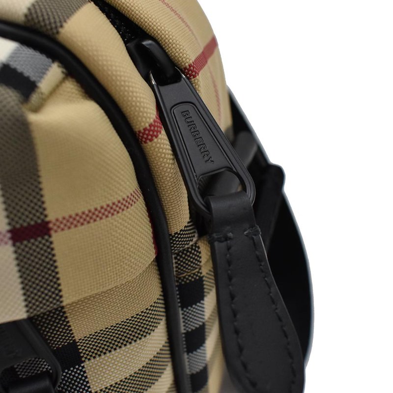 【門市全新現貨】BURBERRY 帆布Paddy 格紋拉鍊斜背包側背包 (附原廠防塵袋)-3