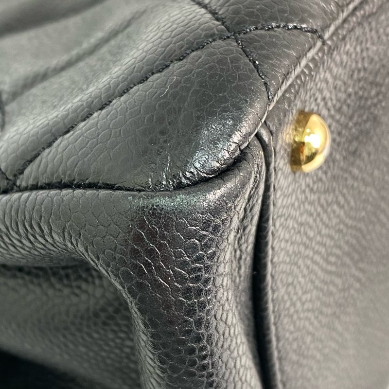 △ Chanel 香奈兒 Black Caviar Skin Gold Tone Metal Chain Tote Bag A67294 No.18 黑色粒紋小牛皮金色金屬鎖鏈托特袋No.18 - 257028413-5