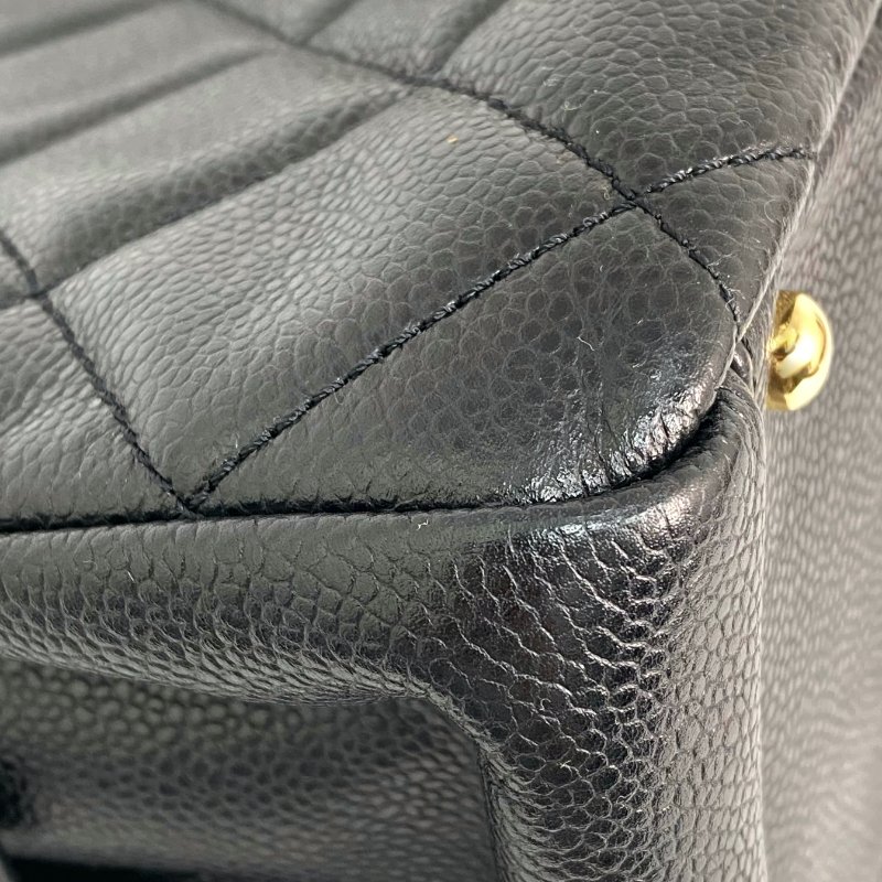 △ Chanel 香奈兒 Black Caviar Skin Gold Tone Metal Chain Tote Bag A67294 No.18 黑色粒紋小牛皮金色金屬鎖鏈托特袋No.18 - 257028413-7