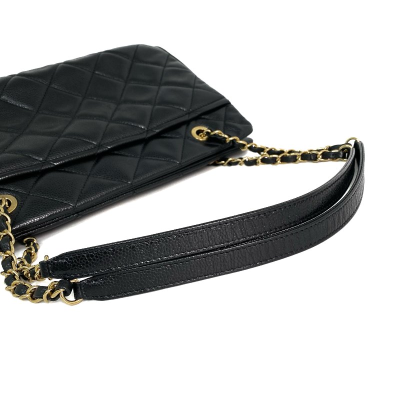 △ Chanel 香奈兒 Black Caviar Skin Gold Tone Metal Chain Tote Bag A67294 No.18 黑色粒紋小牛皮金色金屬鎖鏈托特袋No.18 - 257028413-9