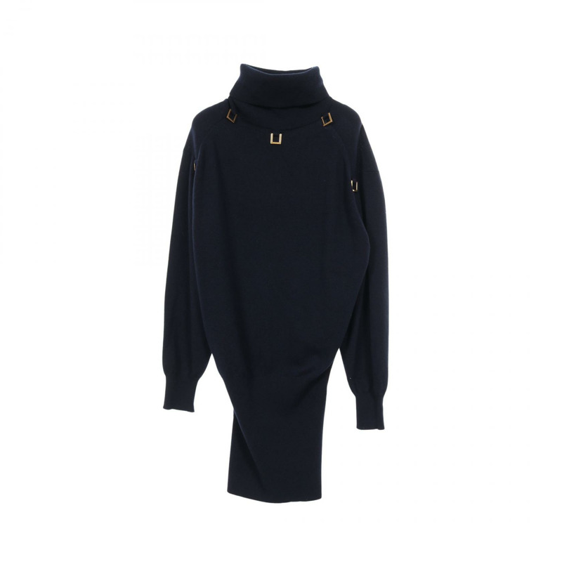 路易威登 (LOUIS VUITTON) 尼龍羊絨連身裙，海軍藍，二手女款，XS碼-0