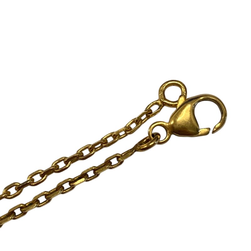 HERMES 愛馬仕 O'Kelly 合金 皮革 項鍊 藍色 金釦-5