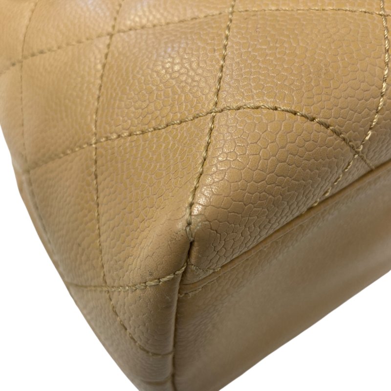 CHANEL 香奈兒 A12397 荔枝菱格牛皮 手提包 奶茶色-8