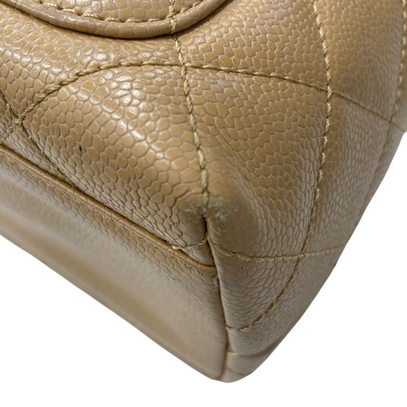 CHANEL 香奈兒 A12397 荔枝菱格牛皮 手提包 奶茶色-9