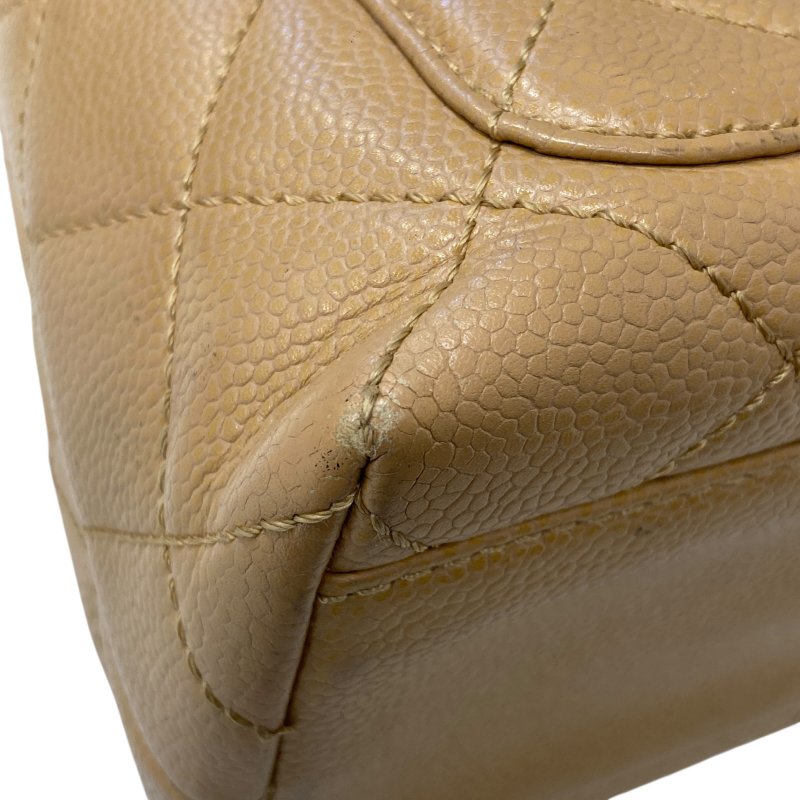 CHANEL 香奈兒 A12397 荔枝菱格牛皮 手提包 奶茶色-10