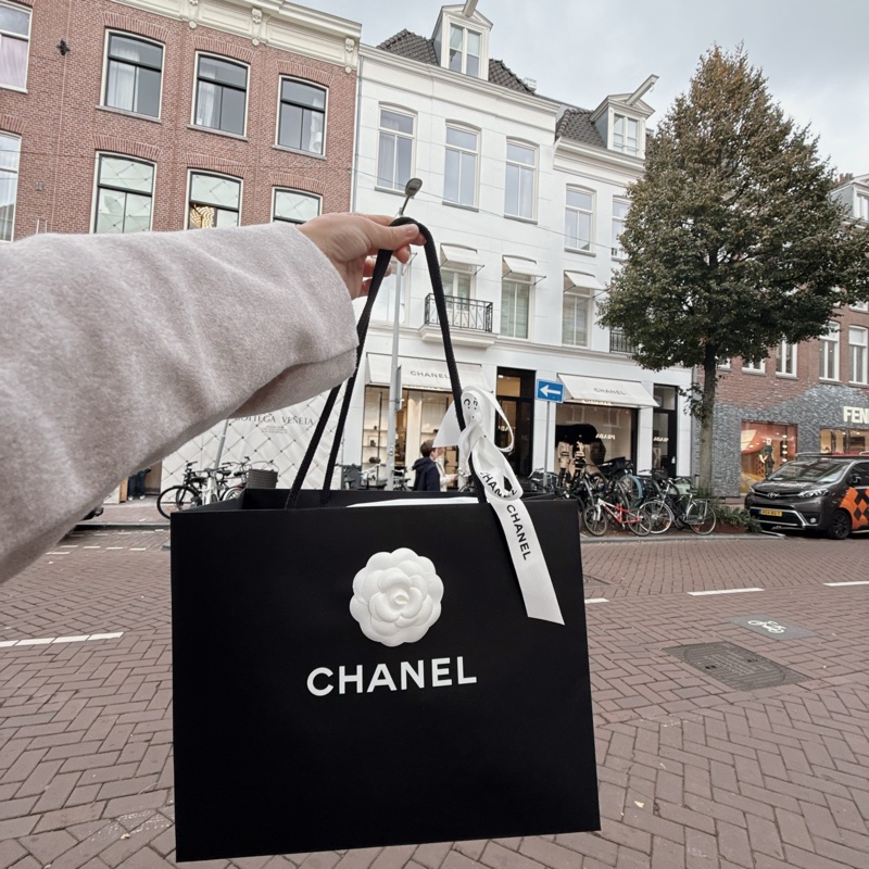 Chanel 荔枝皮三折短夾-4