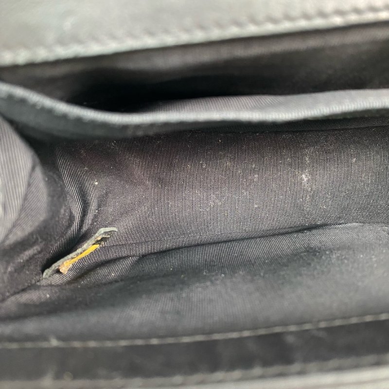 △ Chanel 香奈兒 Black Lambskin Boy 25CM Ruthenium-Finish Metal Chain Shoulder Bag No.19 A92267 黑色小羊皮鍍釕金屬鎖鏈肩背袋No.19 - 267000472-19