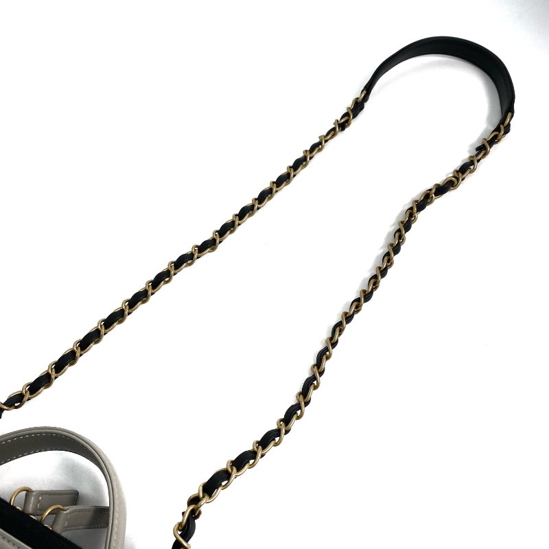 △ Chanel 香奈兒 Black And Navy Canvas Filigree Gold Tone Metal Chain Vanity Case No.28 黑色和深藍色帆布金色金屬鎖鏈化妝箱No.28 - 267000461-14