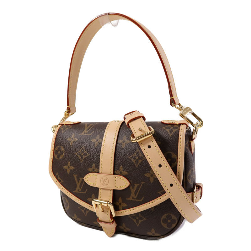 LOUIS VUITTON Monogram Saumur BB金扣手挽肩背兩用袋-2