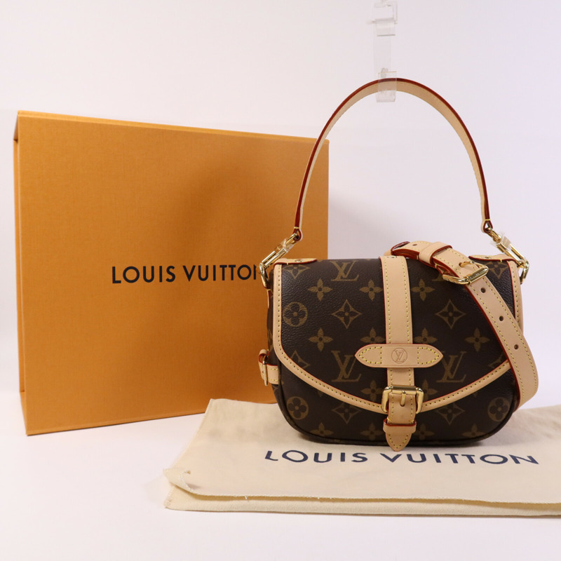 LOUIS VUITTON Monogram Saumur BB金扣手挽肩背兩用袋-8
