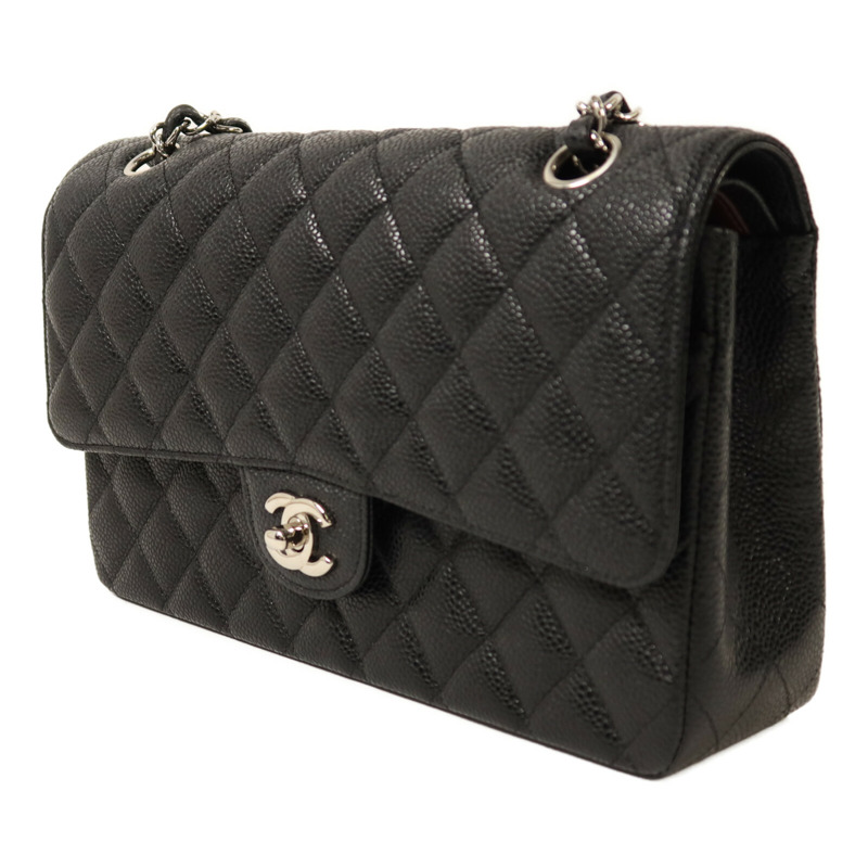CHANEL 牛皮皮革Classic 25銀扣鏈帶肩背袋-2