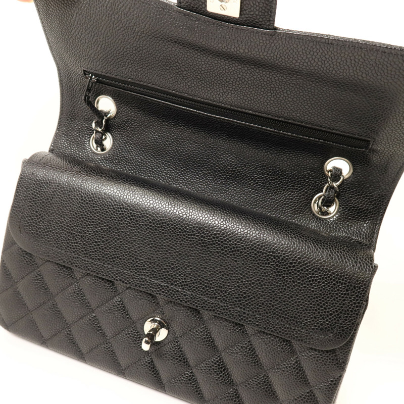 CHANEL 牛皮皮革Classic 25銀扣鏈帶肩背袋-5