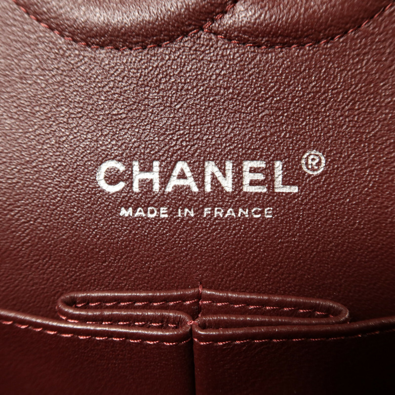 CHANEL 牛皮皮革Classic 25銀扣鏈帶肩背袋-6