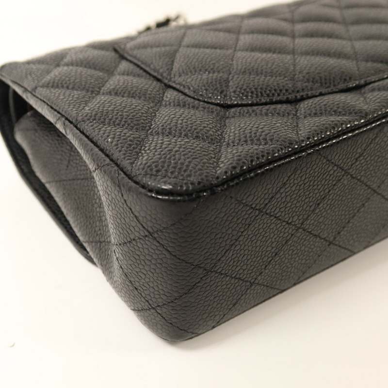 CHANEL 牛皮皮革Classic 25銀扣鏈帶肩背袋-13