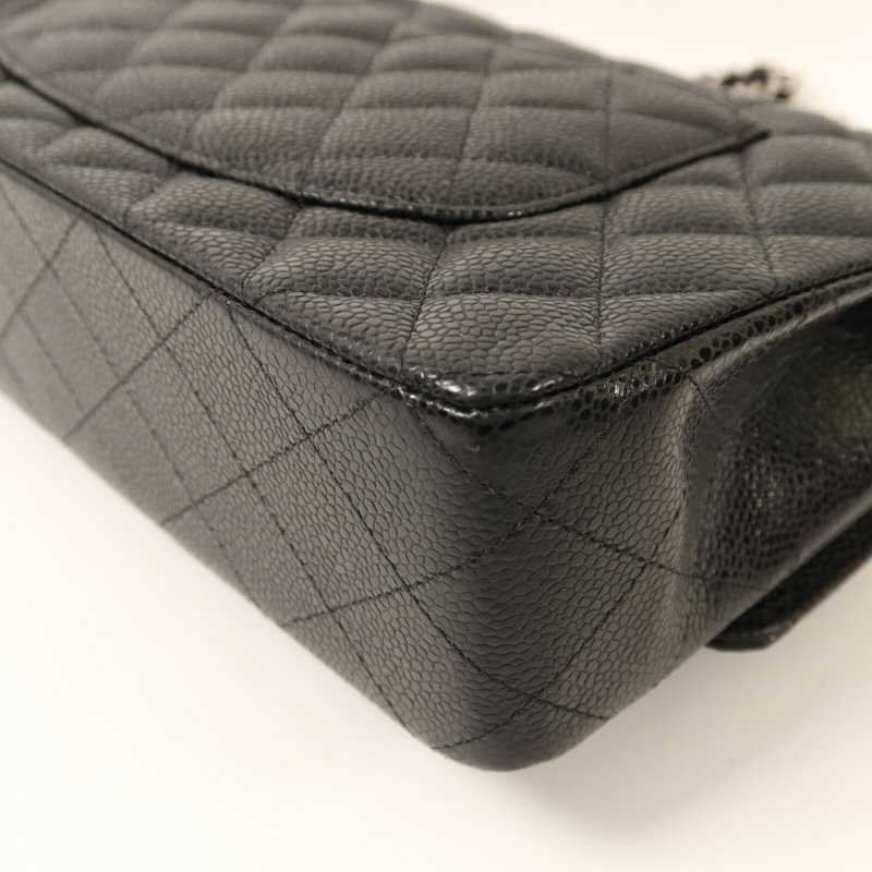 CHANEL 牛皮皮革Classic 25銀扣鏈帶肩背袋-14