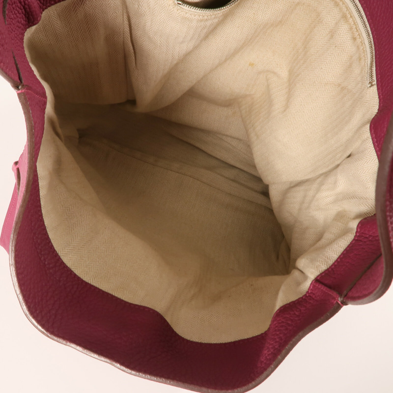 HERMES Clemence皮革Marwar GM銀扣肩背袋Tosca-10