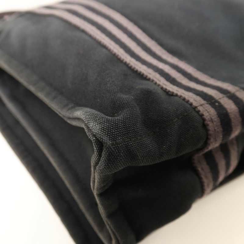 HERMES 帆布Herline Messenger Bag銀扣肩背袋Noir-11