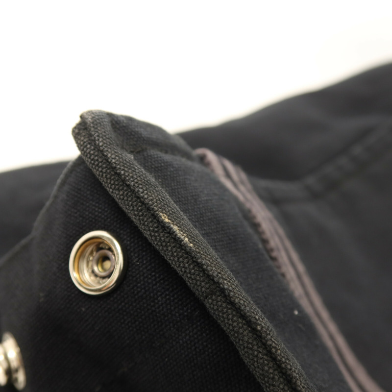 HERMES 帆布Herline Messenger Bag銀扣肩背袋Noir-13