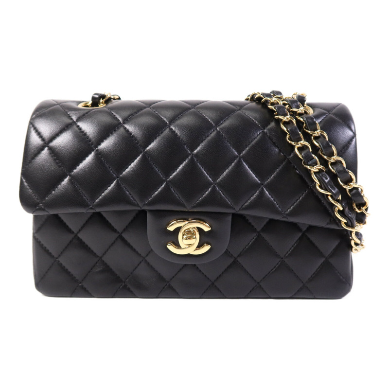CHANEL 羊皮皮革Classic 23金扣鏈帶肩背袋-0