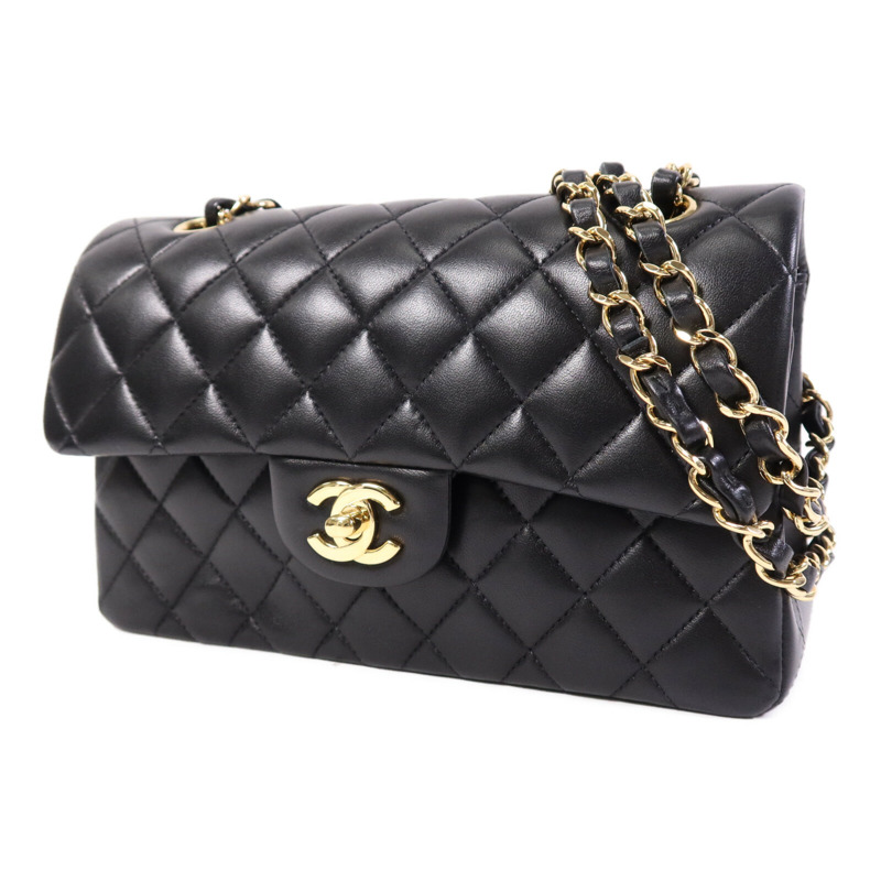 CHANEL 羊皮皮革Classic 23金扣鏈帶肩背袋-2