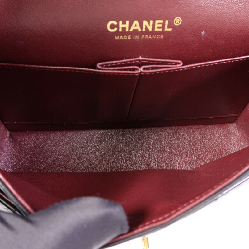 CHANEL 羊皮皮革Classic 23金扣鏈帶肩背袋-4