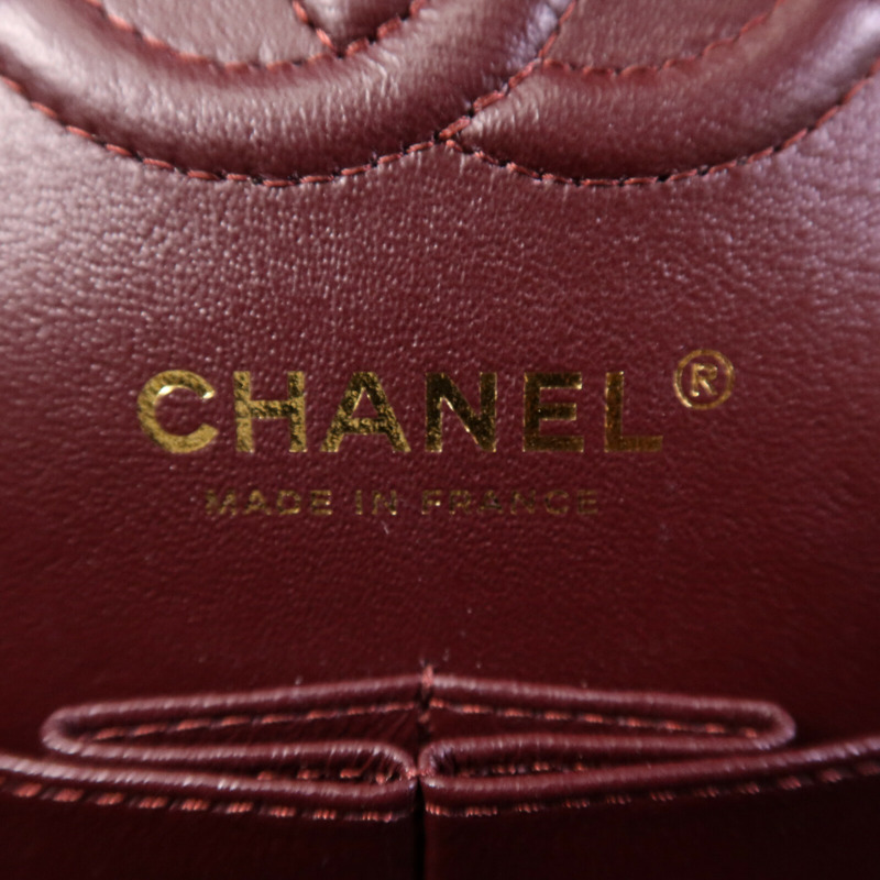 CHANEL 羊皮皮革Classic 23金扣鏈帶肩背袋-5