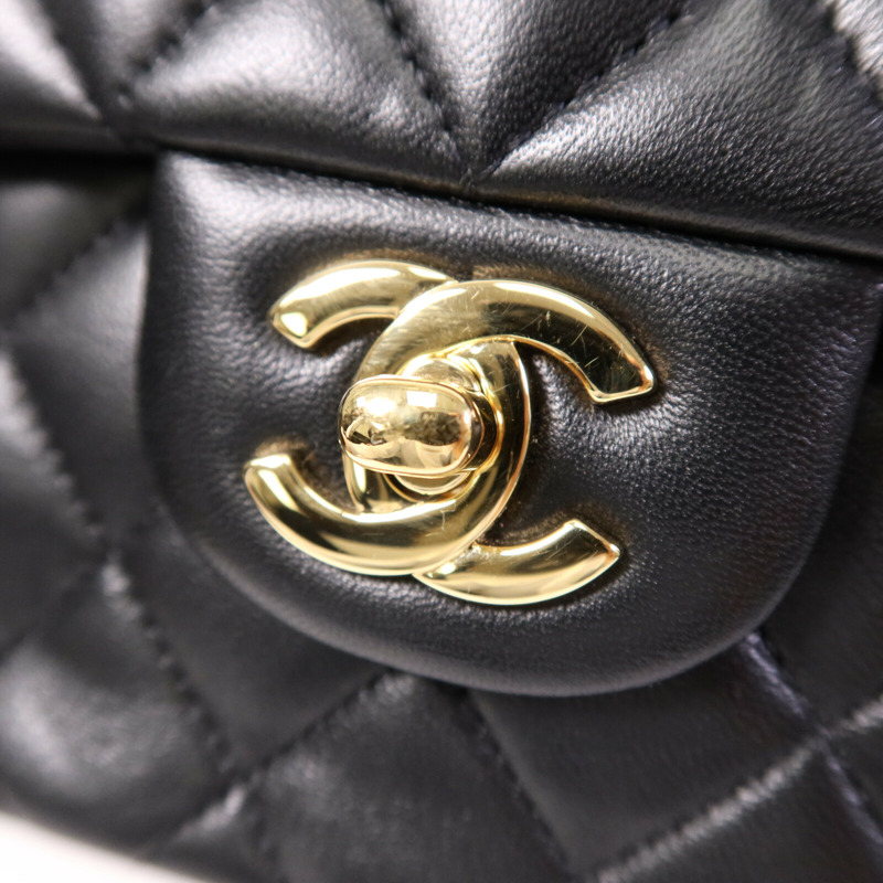 CHANEL 羊皮皮革Classic 23金扣鏈帶肩背袋-6