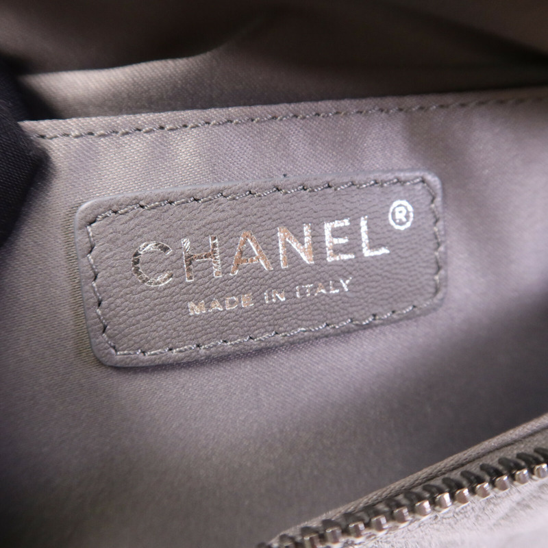 CHANEL 牛皮皮革Belt Bag銀扣鏈帶腰包-5
