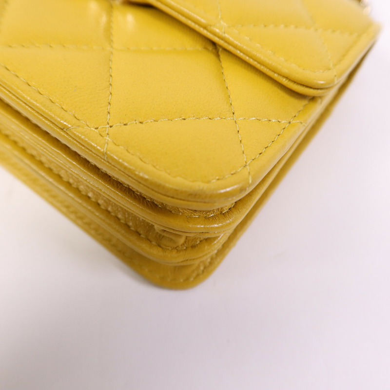 CHANEL 羊皮皮革Chain With Handle金扣鏈帶手挽肩背兩用袋-10