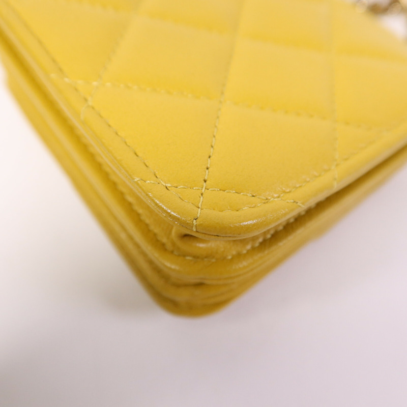 CHANEL 羊皮皮革Chain With Handle金扣鏈帶手挽肩背兩用袋-12